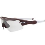 Oakley Custom Radar Pitch Team Dark Red Frame Clear Lens Mens Sports Sunglasses