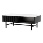 Artiss Coffee Table Drawer Storage Shelf Black