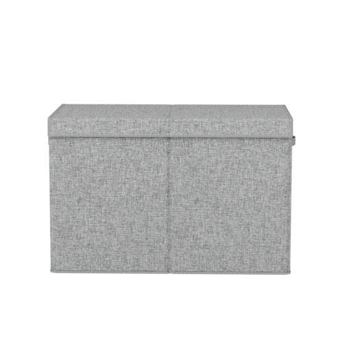 Keezi Large Toy Box Chest Storage with Flip-Top Lid Foldable Organizer Bins Grey - Image 3