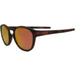 Oakley Custom Latch Dark Amber Tortoise Polarized Ruby Iridium Mens Sunglasses