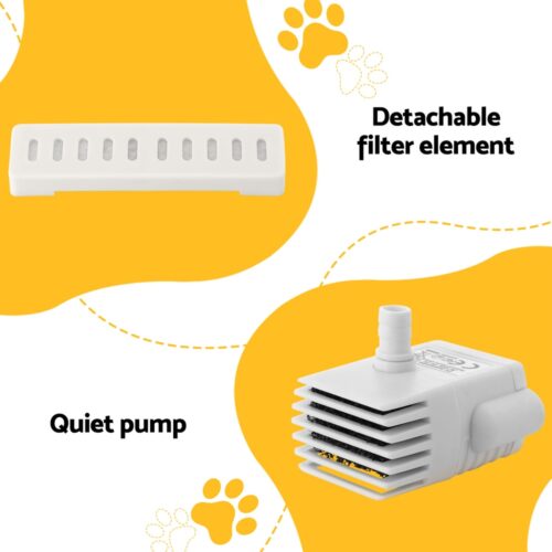 i.Pet Pet Water Fountain Feeder Dispenser Filter Dog Cat Drinking Automatic 2.2L - Image 6