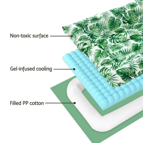 i.Pet Pet Cooling Mat Gel Dog Cat Self-cool Puppy Pad Large Bed Summer Green - Image 4