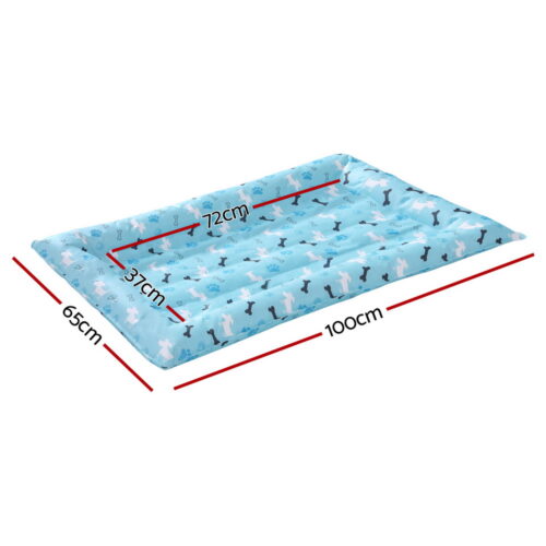 i.Pet Pet Cooling Mat Gel Dog Cat Self-cool Puppy Pad Large Bed Summer Blue - Image 2