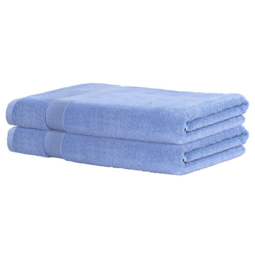 2 Pack Bath Sheets Set Cotton Extra Large Towel Blue - Image 3