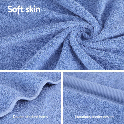 2 Pack Bath Sheets Set Cotton Extra Large Towel Blue - Image 6