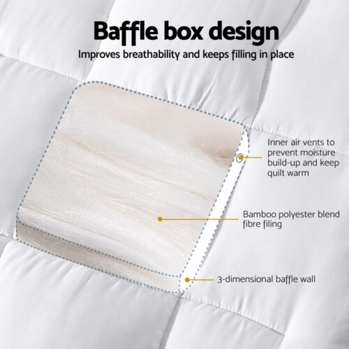 Giselle Bedding Mattress Topper Pillowtop Bamboo Cot - Image 4