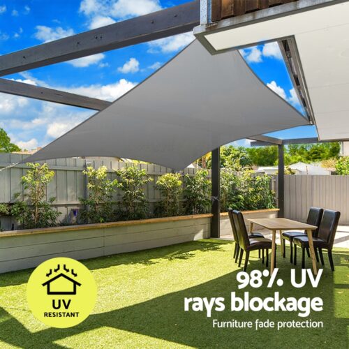 Instahut Shade Sail Cloth Shadecloth Rectangle Canopy 280gsm 3x4m - Image 5