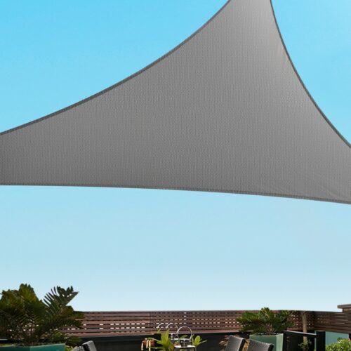 Instahut Shade Sail Cloth Shadecloth Canopy Triangle 280gsm 5x5x7.1m - Image 6