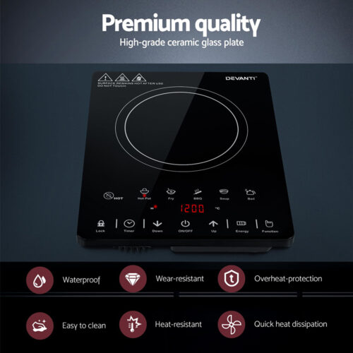Devanti Electric Ceramic Cooktop 30cm - Image 4