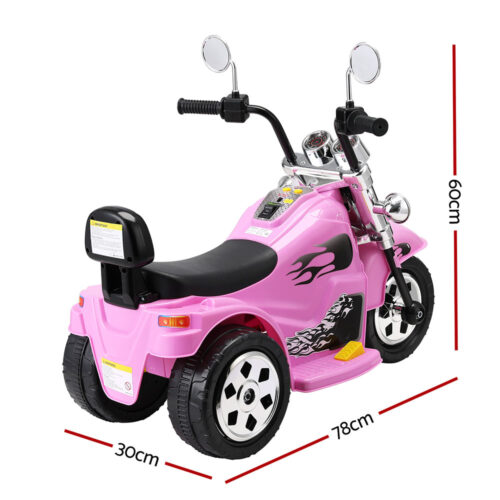 Rigo Kids Ride On Car Motorcycle Motorbike Electric Toys Horn Music 6V Pink - Image 2