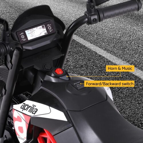 Kids Electric Ride On Car Motorcycle Motorbike Aprilia Licensed Dorsoduro 900 - Image 4