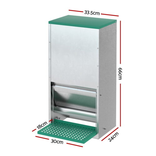 Giantz Automatic Chicken Feeder Port Coop Chick Poultry Treadle Self Opening - Image 2
