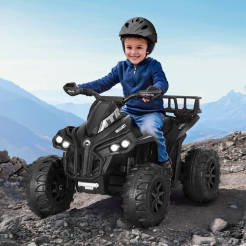 Rigo Kids Ride On Car ATV Quad Motorbike Storage Rack Electric Toys 12V Black - Image 7