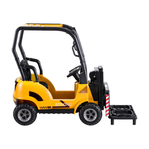 Rigo Kids Electric Ride On Car Forklift Loader Toys Cars Horn Remote 12V Yellow - Image 3