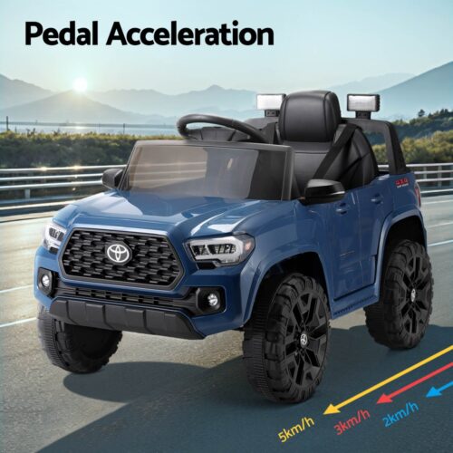 Kids Electric Ride On Car Toyota Tacoma Off Road Jeep Toy Cars Remote 12V Blue - Image 6
