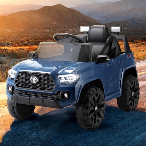 Kids Electric Ride On Car Toyota Tacoma Off Road Jeep Toy Cars Remote 12V Blue - Image 7