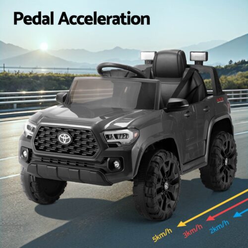 Kids Electric Ride On Car Toyota Tacoma Off Road Jeep Toy Cars Remote 12V Grey - Image 6