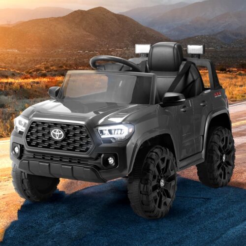 Kids Electric Ride On Car Toyota Tacoma Off Road Jeep Toy Cars Remote 12V Grey - Image 7
