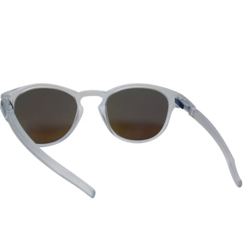 Oakley Custom Latch Matte Clear Polarized Sapphire Iridium Lens Mens Sunglasses - Image 4