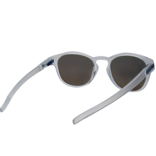 Oakley Custom Latch Matte Clear Polarized Sapphire Iridium Lens Mens Sunglasses - Image 5