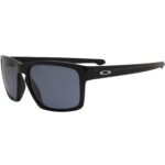 Oakley Custom Sliver Polished Black Frame Grey Lens Mens Classic Sunglasses