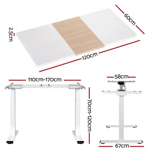 Artiss Standing Desk Motorised Dual Motor 120CM - Image 2