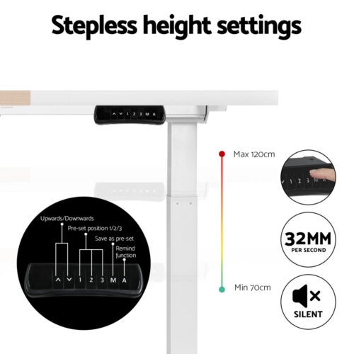 Artiss Standing Desk Motorised Dual Motor 120CM - Image 5
