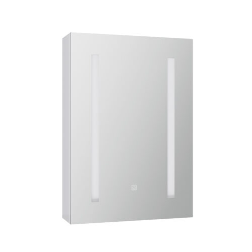 Bathroom Mirror Cabinet LED 500x720mm Medicine Wall Storage - Image 4
