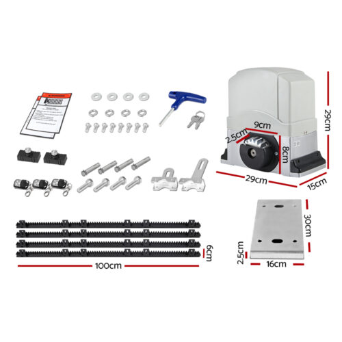 LockMaster Electric Sliding Gate Opener 800KG Keypad 4M - Image 2