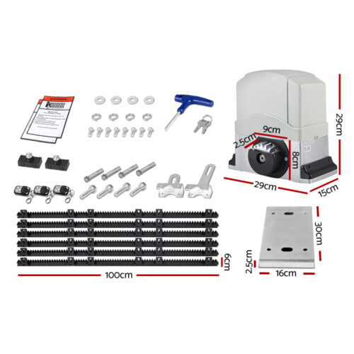 LockMaster Electric Sliding Gate Opener 800KG 6M Hardware Kit - Image 2