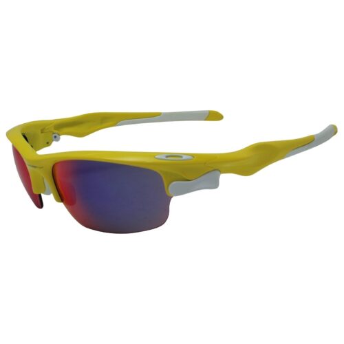 Oakley Custom Fast Jacket Lemon Peel Positive Red Lens Mens Sports Sunglasses