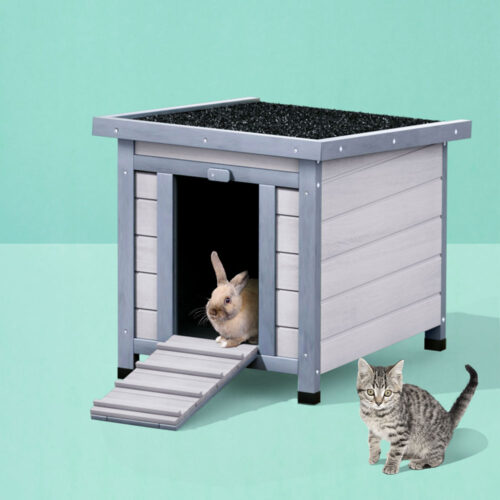 i.Pet Outdoor Cat House Rabbit Hutch Wooden Shelter Condo Small Enclosure Indoor Cat House Outdoor - Image 7