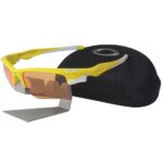Oakley Custom Fast Jacket XL Lemon Peel Frame Persimmon Lens Sports Sunglasses