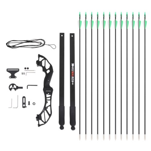 Everfit 55lbs Bow Arrow Set Recurve Takedown Archery Hunting for Beginner Green - Image 3