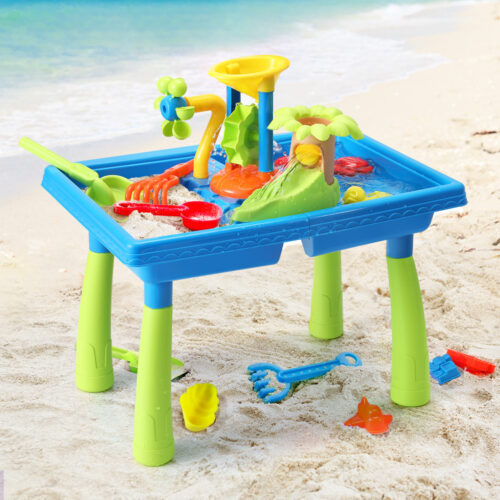 Keezi Kids Sand and Water Table Windmill Shovel Outdoor Sandpit Toys Beach Play - Image 7