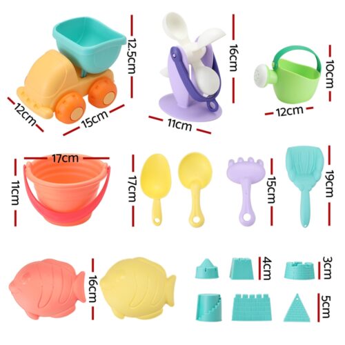 Keezi Kids Water Table Tool Kit Sand Truck Windmill Bucket Shovel Sandpit Toys - Image 2