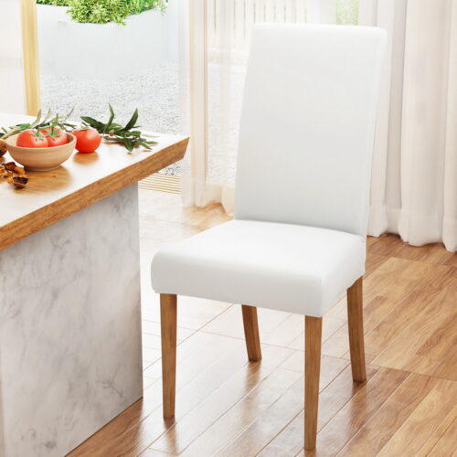 Artiss Dining Chair Covers 6x Slipcovers Spandex Stretch Banquet Wedding White - Image 7