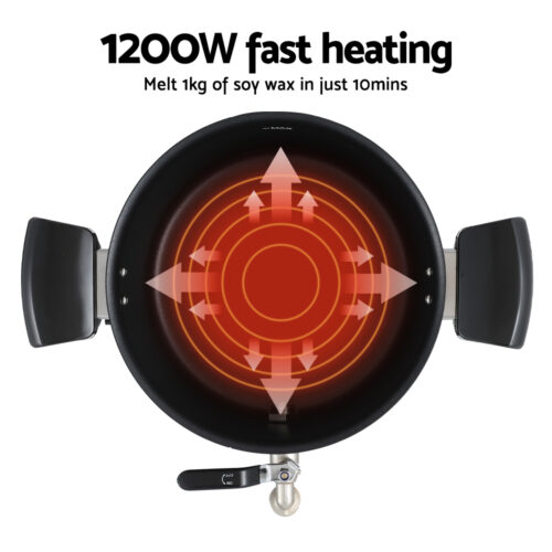 Devanti 5L Wax Melter Candle Making 1200W Melting Pot Furnace Quick Pour Spout Soy Soap - Image 6