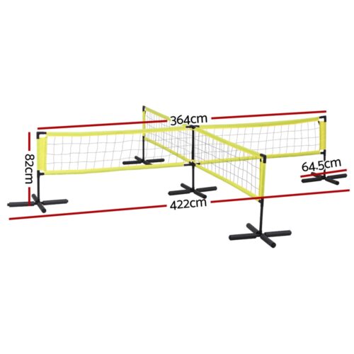 Everfit Water Volleyball Net Set Portable Swimming Pool Nets Game 4 Anchor Bags - Image 2