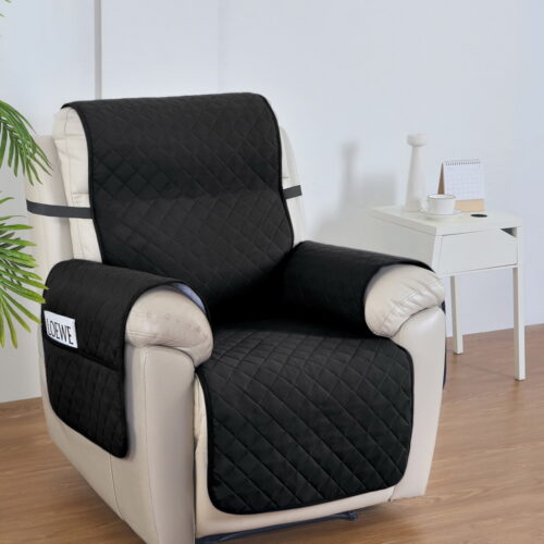 Artiss Recliner Chair Cover 100% Water Resistant Black - Image 6