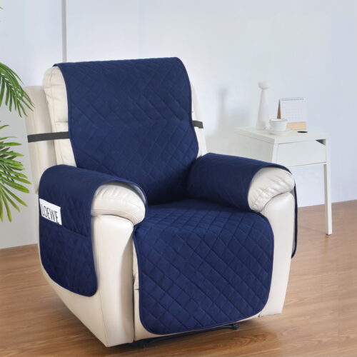 Artiss Recliner Chair Cover 100% Water Resistant Navy - Image 6
