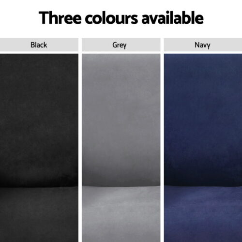 Artiss Recliner Chair Covers 1 Seater Velvet Grey - Image 4