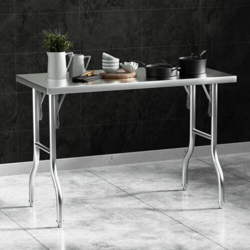 Cefito Stainless Steel Kitchen Benches Work Bench Food Foldable 430 - Image 6