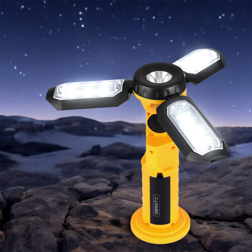 Giantz Work Light Rechargeable USB Cordless LED Lamp Hook Rotation Folding - Image 7