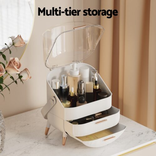 Embellir Makeup Case Portable Cosmetic Organizer Storage Box Jewellery Holder - Image 5