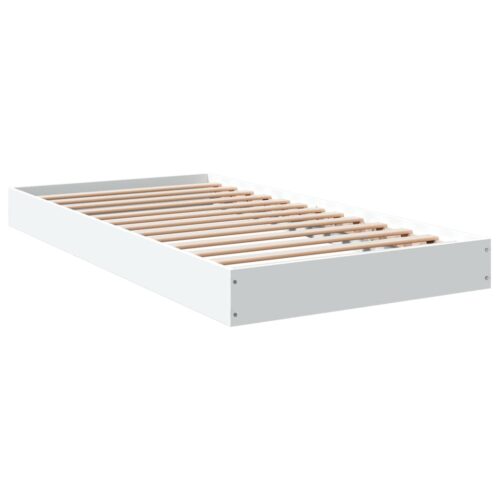 Bed Frame White 90x190cm Engineered Wood - Image 6