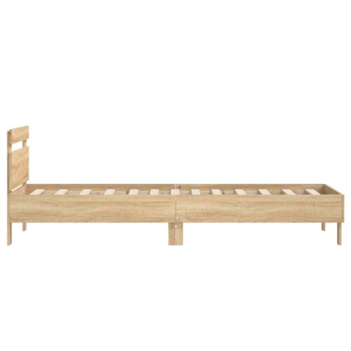 Bed Frame with Headboard Sonoma Oak 90x190cm - Image 6