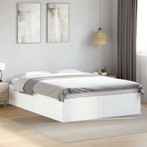 Bed Frame White 135x190cm - Image 3