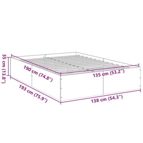 Bed Frame White 135x190cm - Image 10