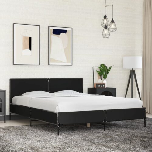 Bed Frame Black 150x200cm - Image 3
